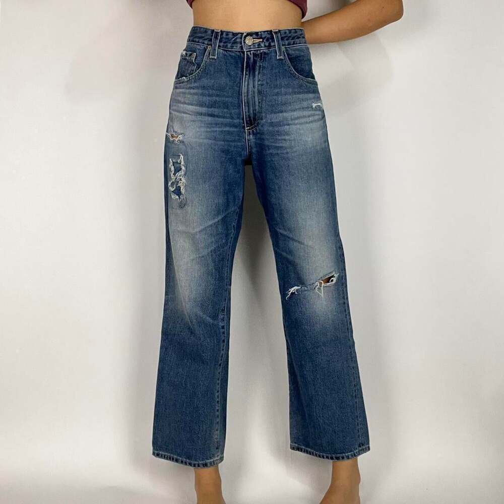 AG Jeans Women's Blue and Navy Jeans